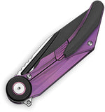Bestech Knives Seraph Framelock Purple Titanium Folding M390 Pocket Knife T2403C