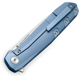 Bestech Knives 9 Framelock Blue Titanium Folding Bohler M390 Pocket Knife 2408C