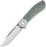 Bestech Knives Vestige Framelock Titanium & Black Micarta Folding MagnaCut Knife 2411A