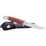 Buck Heritage Woodsman Cocobolo Wood 420HC Stainless Fixed Blade Knife w/ Sheath 102CCS1