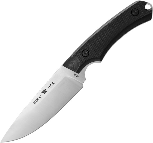 Buck Alpha Guide Elite Black G10 MagnaCut Drop Point Fixed Blade Knife 663BKS