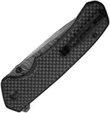 Civivi Brazen Button Lock Black G10 & Carbon Fiber Folding Damascus Pocket Knife 19059CDS1
