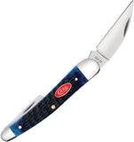 Case Cutlery Seahorse Whittler Rogers Corn Cob Navy Blue Bone Folding Stainless Knife 06889