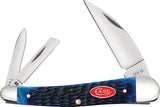 Case Cutlery Seahorse Whittler Rogers Corn Cob Navy Blue Bone Folding Stainless Knife 06889