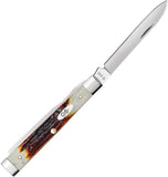 Case Cutlery Baby Doc Genuine Red Jigged Stag Folding Stainless Pocket Knife 09573