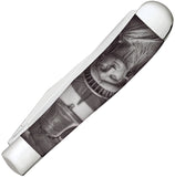 Case Cutlery Trapper Statue Of Liberty White Folding Stainless Pocket Knife 10677