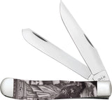 Case Cutlery Trapper Statue Of Liberty White Folding Stainless Pocket Knife 10677