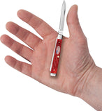 Case Cutlery Baby Doc Dark Red Jigged Bone Folding Stainless Pocket Knife 10847