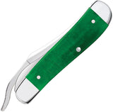 Case Cutlery John Deere Russlock Green Sawcut Bone Folding Stainless Pocket Knife 15798