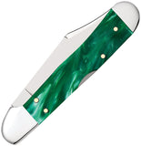Case Cutlery Mini Copperlock Green Pearl Kirinite Folding Stainless Pocket Knife 24416