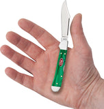 Case Cutlery Mini Copperlock Green Pearl Kirinite Folding Stainless Pocket Knife 24416