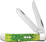 Case Cutlery Mini Trapper Green Apple Bone Folding Stainless Pocket Knife 27861