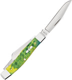 Case Cutlery Medium Stockman Green Apple Bone Folding Stainless Pocket Knife 27862