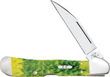 Case Cutlery Copperlock Green Apple Peach Seed Bone Folding Stainless Pocket Knife 27864