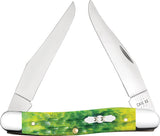 Case Cutlery Muskrat Green Apple Bone Folding Stainless Pocket Knife 27866