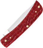 Case Cutlery Sod Buster Jr Dark Red Bone Folding 1095 Carbon Steel Pocket Knife 31945