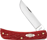 Case Cutlery Sod Buster Jr Dark Red Bone Folding 1095 Carbon Steel Pocket Knife 31945