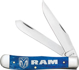 Case Cutlery RAM Trapper Navy Blue Bone Folding Stainless Pocket Knife 37482