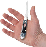 Case Cutlery Mini Trapper Gray Sawcut Bone Folding Stainless Pocket Knife 53066