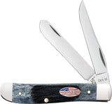 Case Cutlery Mini Trapper Gray Sawcut Bone Folding Stainless Pocket Knife 53066