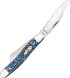 Case Cutlery Stockman Blue Sycamore Wood Folding Stainless Pocket Knife 63732
