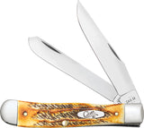 Case Cutlery Trapper 6.5 Slip Joint BoneStag Folding Stainless Pocket Knife w/ Clip 65345