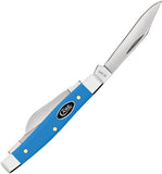 Case Cutlery Small Stockman Light Blue Syhtnetic Folding Stainless Pocket Knife 68904