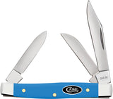 Case Cutlery Small Stockman Light Blue Syhtnetic Folding Stainless Pocket Knife 68904