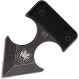 Cobratec Knives Defender Black G10 Double Edge D2 Steel Push Dagger w/ Sheath TDD2