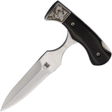 Cobratec Knives Black Bone Folding 440C Stainless Push Dagger Knife w/ Sheath TFBPD