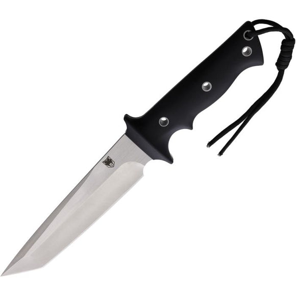 Cobratec Knives Renegade Black Smooth G10 440C Stainless Fixed Blade Knife w/ Sheath R440CTNS