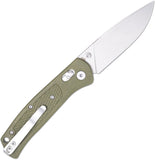 Cobratec Knives EDC Scout Crossbar Lock OD Green Folding VG-10 Pocket Knife SCTGROGB