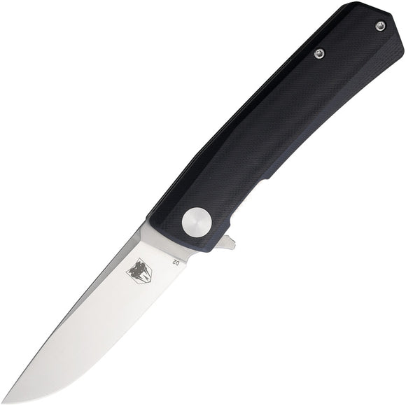 Cobratec Knives Serpent Linerlock Black G10 Folding D2 Steel Pocket Knife SRPBLK