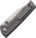 Chaves Ultramar Scapegoat Street Framelock Gray Titanium Folding Bohler M390 Knife 43968