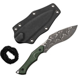 Civivi Vaquita II Green Micarta Damascus Mini Fixed Blade Neck Knife 047CDS2