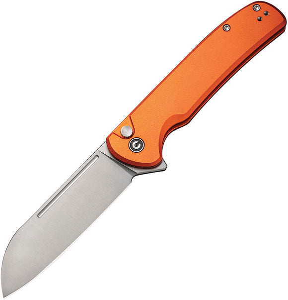 Civivi Chevalier II Button Lock Orange Aluminum Folding 14C28N Pocket Knife 20022B2