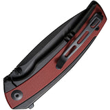 Civivi Teraxe Pocket Knife Burgundy Stainless Steel & G10 Folding Nitro-V 200361