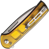 Civivi Conspirator Button Lock Polished Ultem Folding Nitro-V Pocket Knife 210065