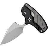 Civivi Typhoeus Folding Push Dagger Knife Black & Gray Aluminum 14C28N Blade w/ Sheath 210363
