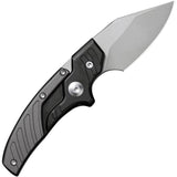 Civivi Typhoeus Folding Push Dagger Knife Black & Gray Aluminum 14C28N Blade w/ Sheath 210363