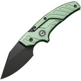 Civivi Typhoeus Folding Push Dagger Knife Green Aluminum 14C28N Blade w/ Sheath 210364