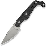 Civivi SOKN Black G10 Nitro-V Drop Pt Fixed Blade Knife w/ Belt Sheath 220271
