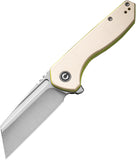 Civivi ExOne Linerlock Ivory G10 Folding Nitro-V Reverse Tanto Pocket Knife 230362