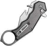 Civivi Amaroq Button Lock Gray Aluminum Folding Nitro-V Pocket Knife 240181