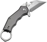 Civivi Amaroq Button Lock Gray Aluminum Folding Nitro-V Pocket Knife 240181