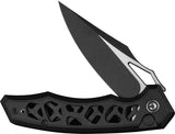 Civivi Anaaki Button Lock Black Alumiunm Folding Nitro-V Pocket Knife 240391