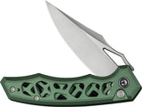 Civivi Anaaki Button Lock Green Alumiunm Folding Nitro-V Pocket Knife 240393