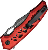 Civivi Anaaki Button Lock Red Alumiunm Folding Damascus Pocket Knife 24039DS1