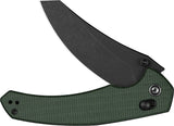 Civivi Sixgill Crossbar Lock Green Micarta Folding Nitro-V Pocket Knife 240503