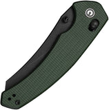 Civivi Sixgill Crossbar Lock Green Micarta Folding Nitro-V Pocket Knife 240503